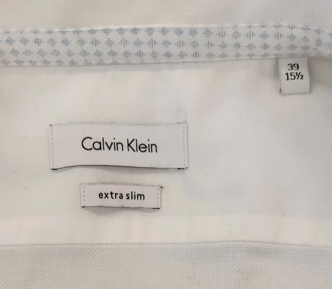 Calvin Klein Herren Hemd weiß Gr. 39 – Bild 4