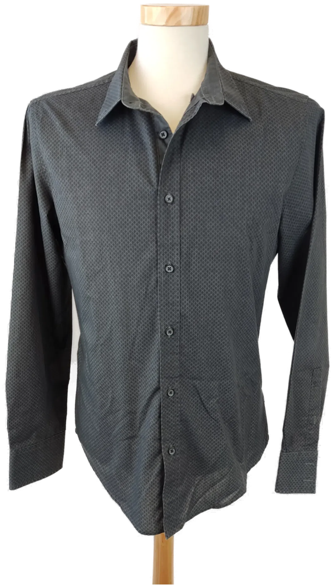 SMOG Herrenhemd dunkelgrau - Gr. M (Slim fit) - Bild 1