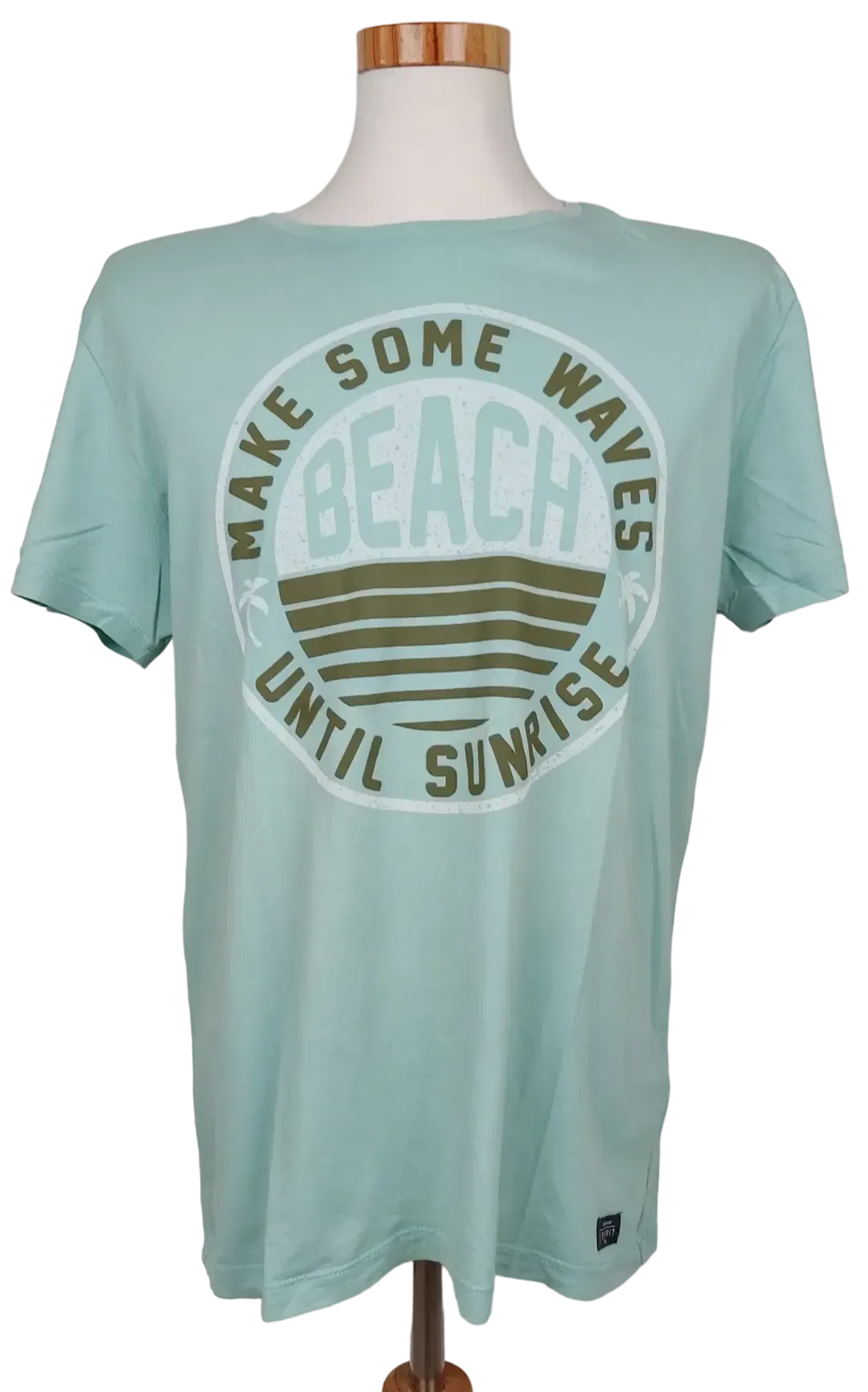 Esprit Herren T-Shirt, türkis - Gr. L  - Bild 4