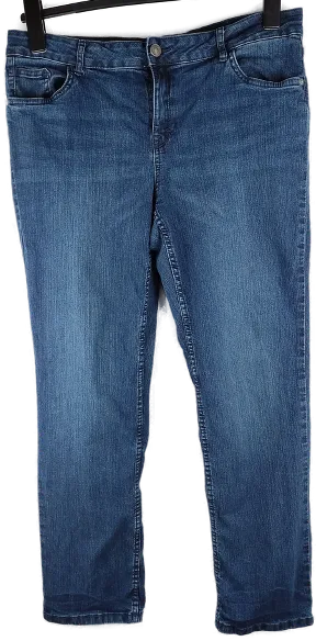 Jeans "The Straight Jeans", mit Zipp und Taschen, blau, Größe 44 – Bild 1