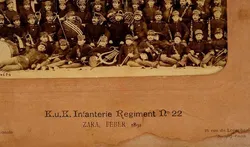 Vintage K.u.K. Infanterie‑Regiment Nr. 22 – Regimentskapelle, Zara/Feber 1891, Kabinettfoto - Bild 4