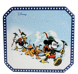 Disney Blechdose – Mickey, Donald & Pluto im Wintermotiv – Delacre Sammeldose - Bild 3