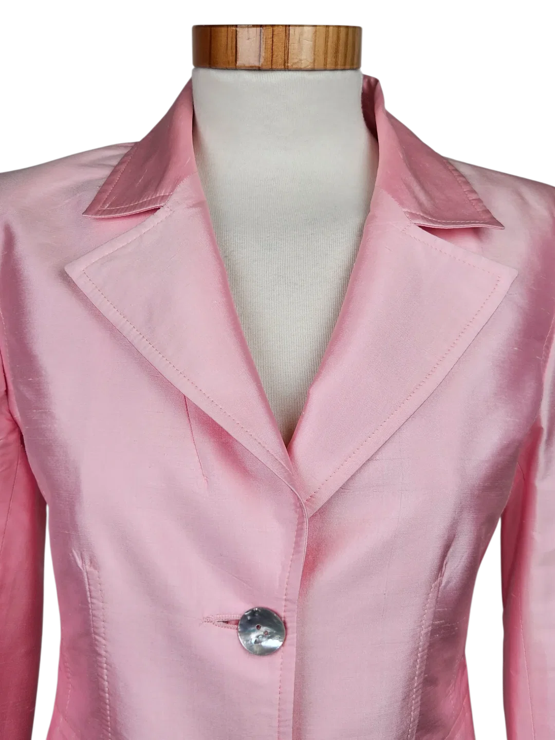 AMRANY Fashion Damen Seidenblazer, rose - Gr. S – Bild 5