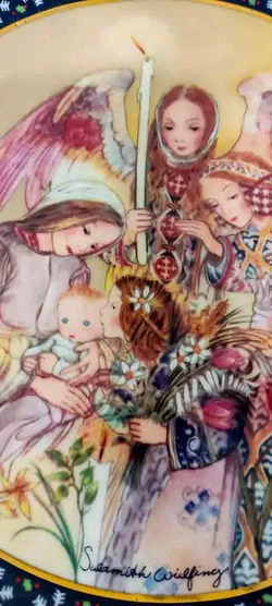 Sulamith Wülfing Sammelteller 1988 „Die Huldigung der Engel“ Königszelt - Bild 3
