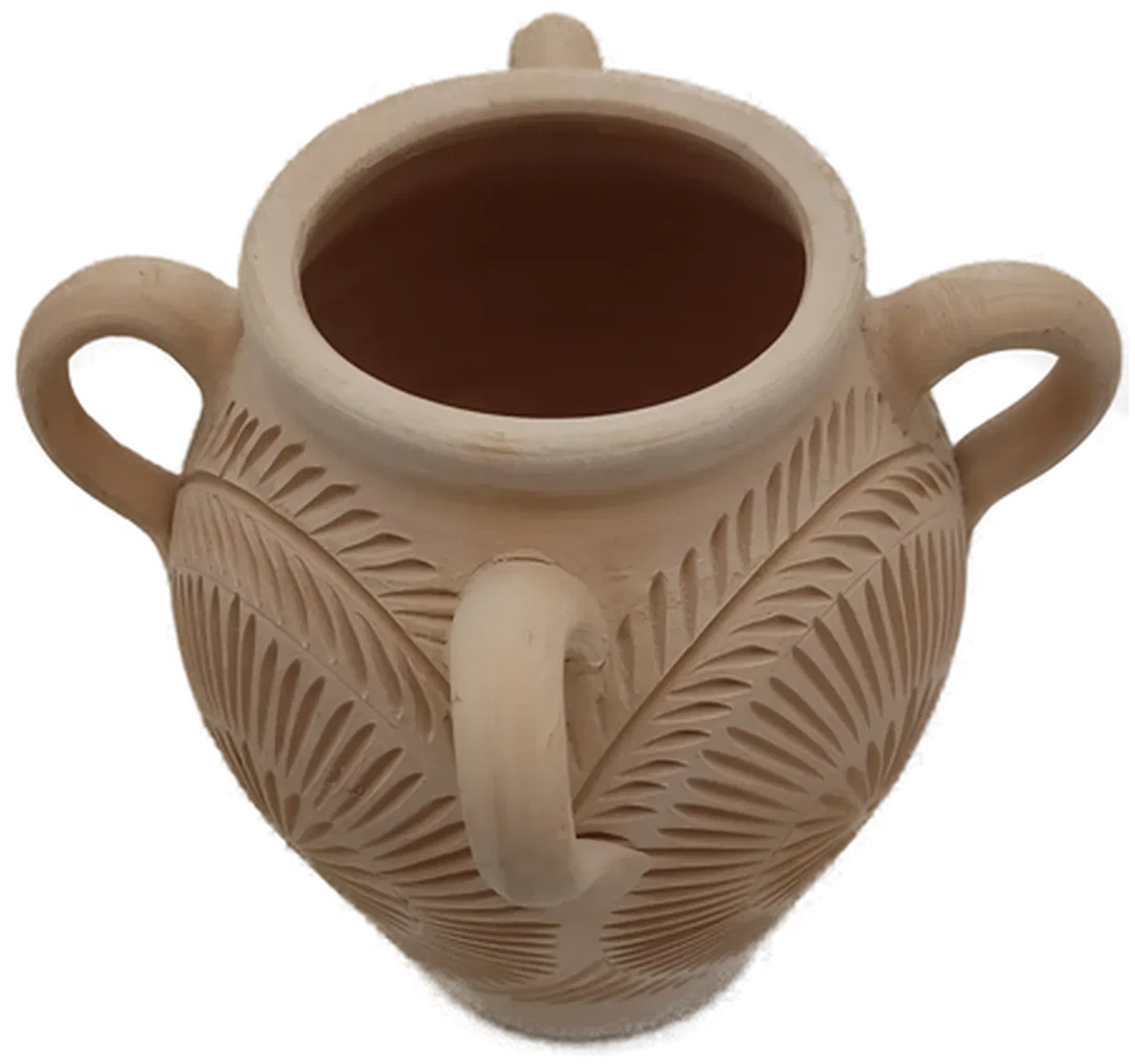 Terrakotta Vase unlasiert Creme | Wie Neu – Bild 6