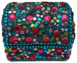 Kleine Aufbewahrungstruhe - Bunte Steindetaillierungen - Bild 2