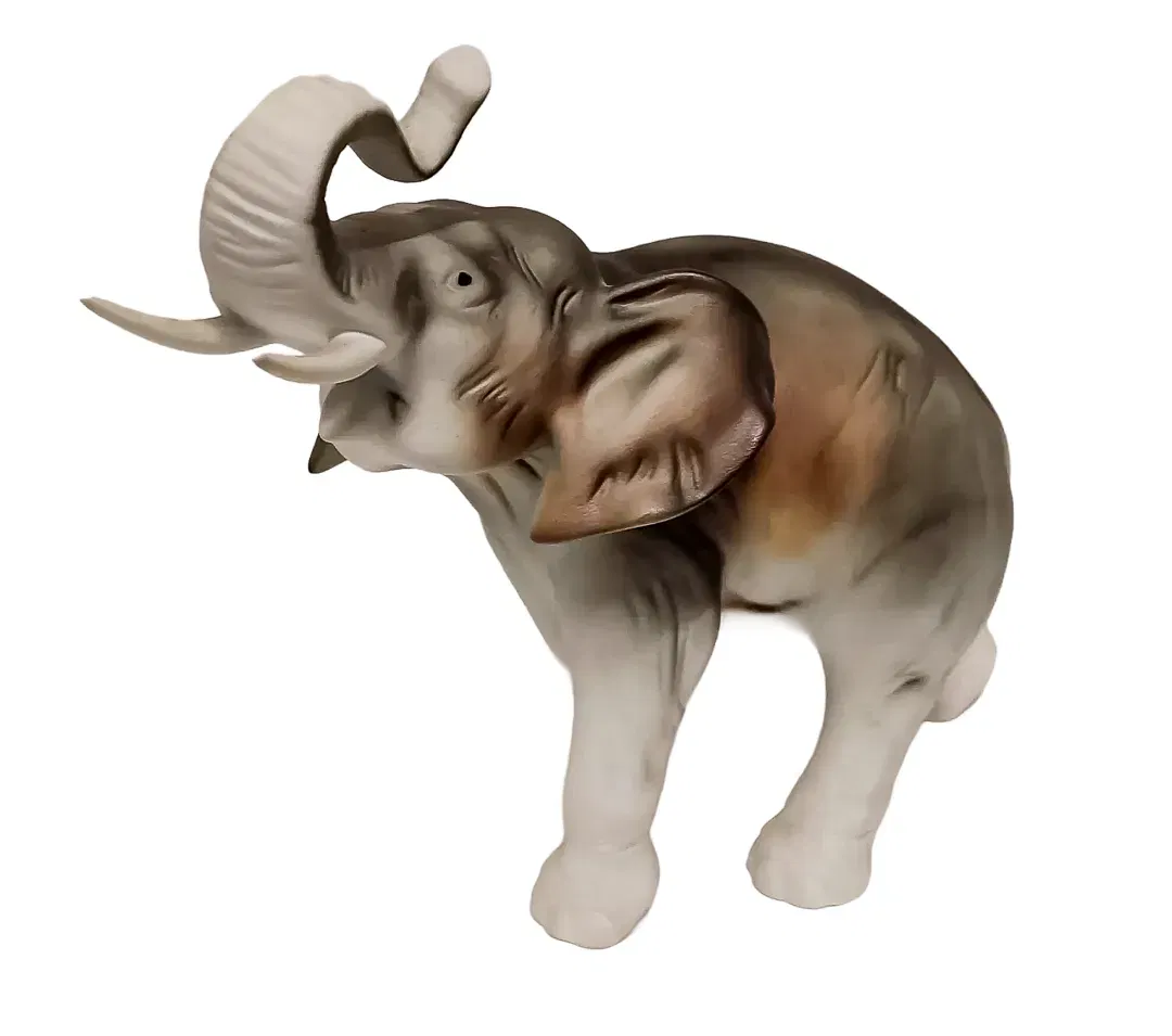 Royal Dux Porzellan Elefant Figur handbemalt Czech Republic ca. 30 cm - Bild 1