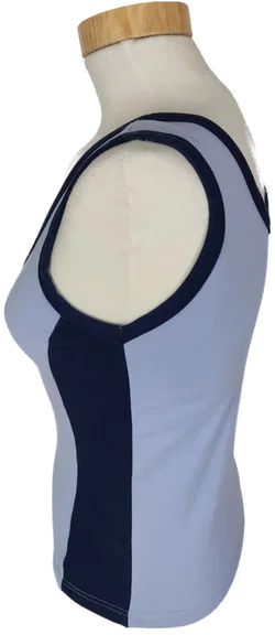 Top "Esprit de Corp", hellblau/blau mit Aufdruck, Größe 34 (geschätzt) – Vorschau 2