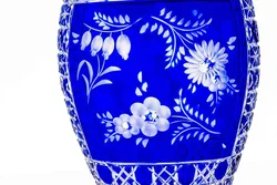 Bleikristallvase blau, groß Höhe 26cm - Bild 3