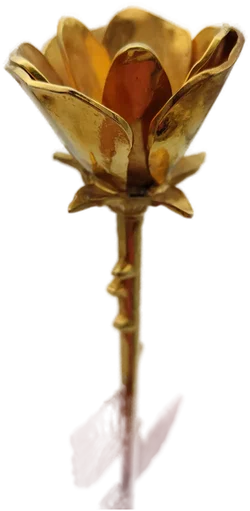 Deko-Rose 95% Zinn Goldfarben | Retro-Charme - Bild 4