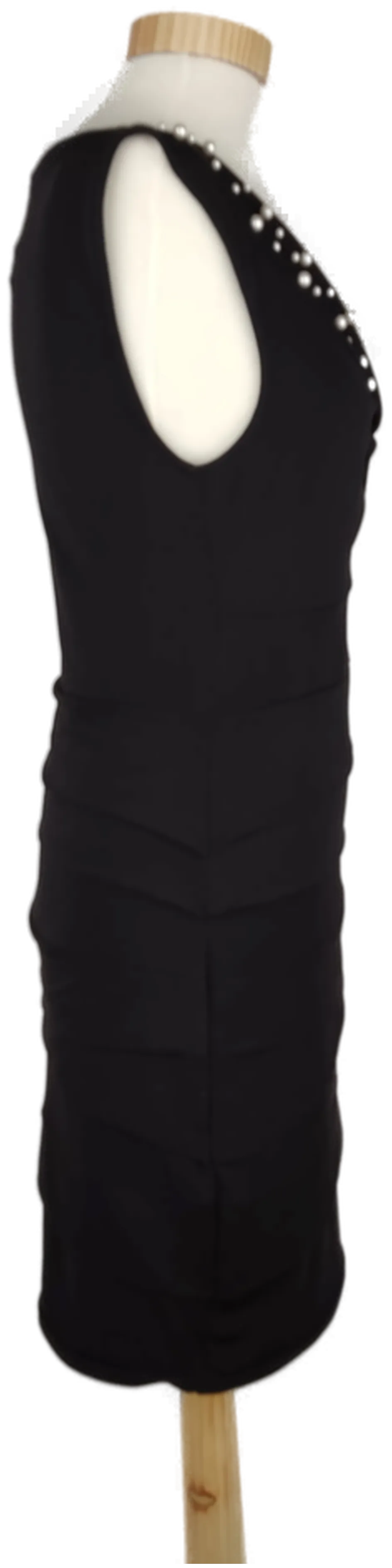 Cocktailkleid "Orsay ", ärmellos mit V-Ausschnitt, schwarz mit weißen Perlen, Größe 38 – Bild 2