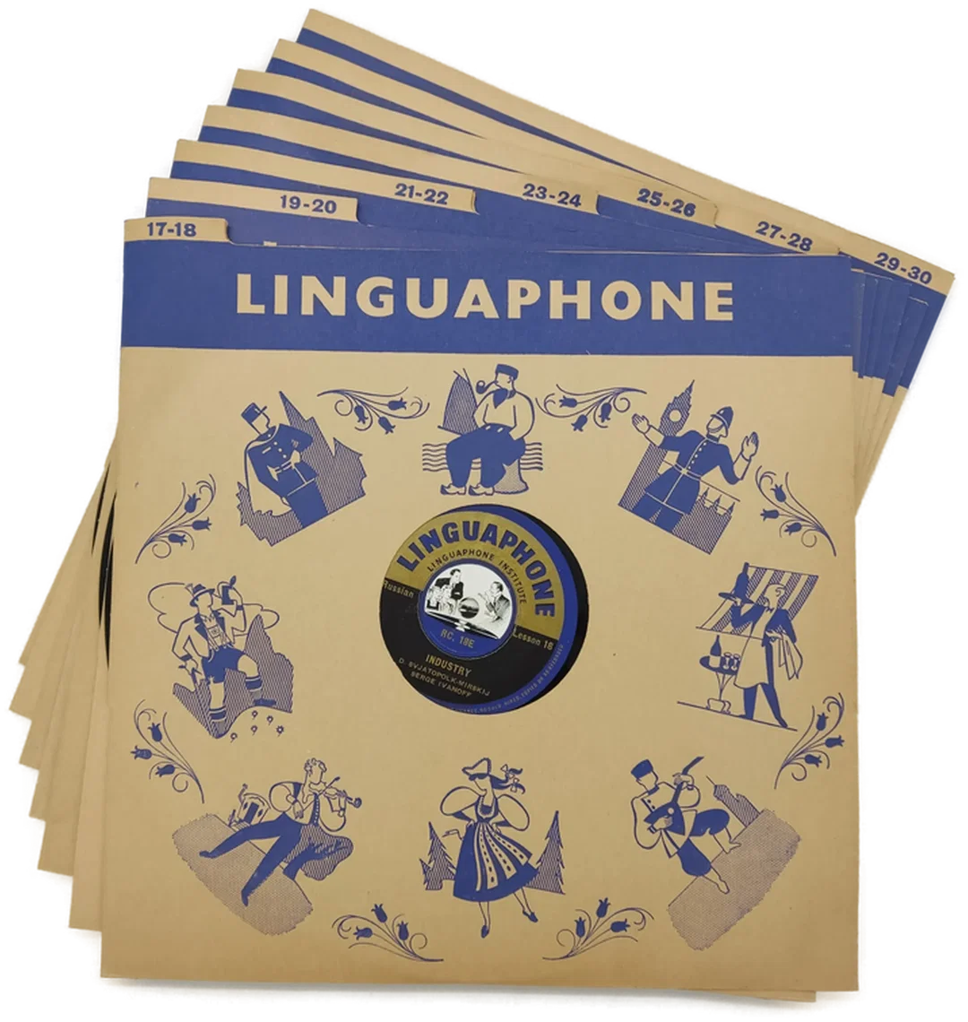  Linguaphone Russisch Konversations-Kurs auf 78" Schellack Platten – Bild 2