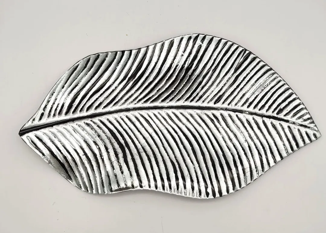 Blatt-Dekoteller aus Glas - Bild 1