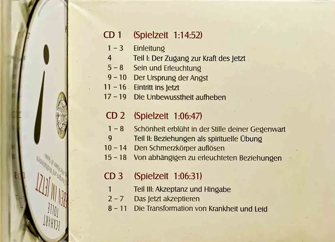 Eckhart Tolle – Leben im Jetzt Hörbuch 3 CDs Arkana Audio – Bild 3