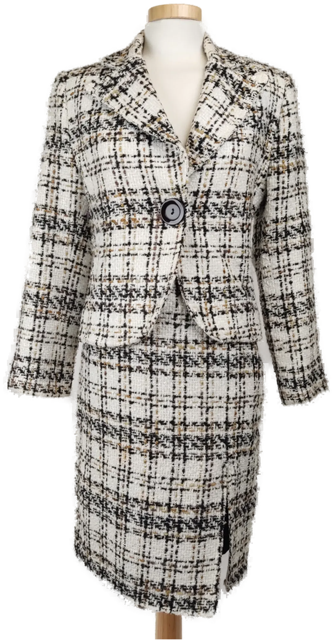Favori Damen Tweed-Kostüm weiss/braun/schwarz - S/36 - Bild 4