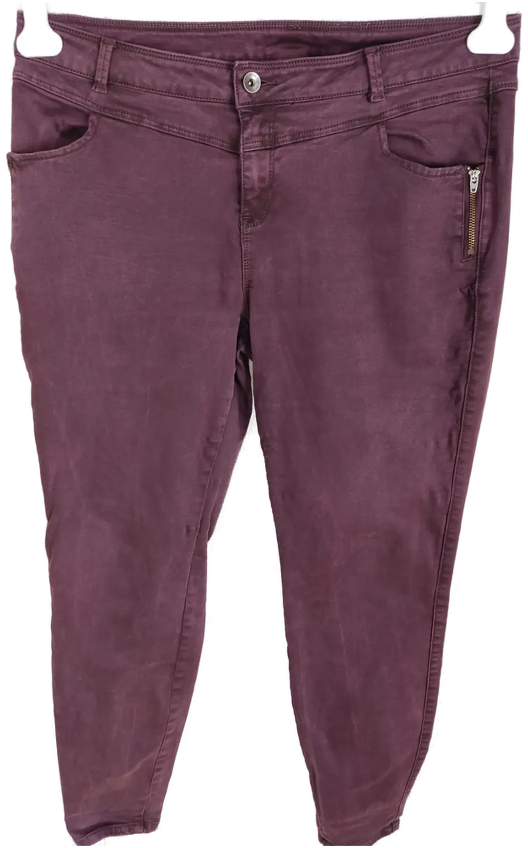 YESSICA Damen Stretch-Jeans in Weinrot, Größe 46 - Bild 1