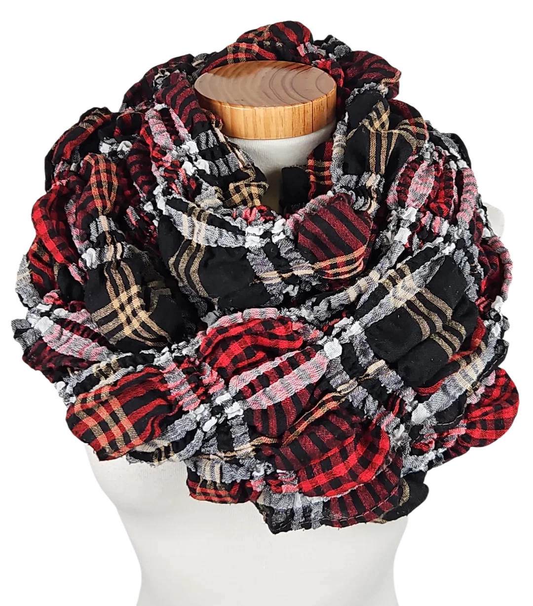 Schal Damen - kariert/ multicolor – Bild 3