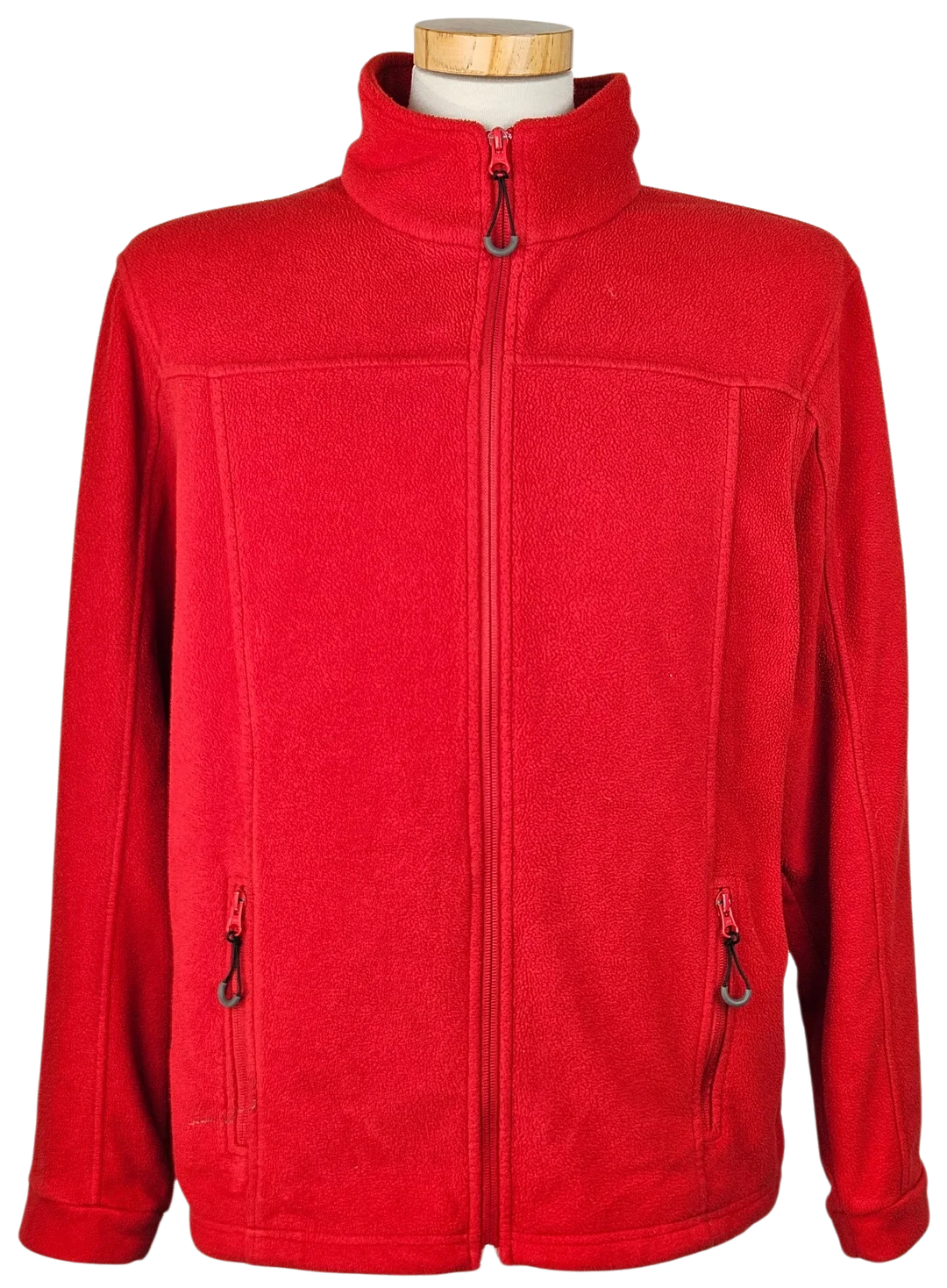Engelbert Strauss Herren Flecce Zip-Pullover, rot - Gr. M  - Bild 4
