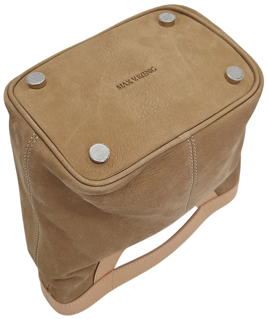 Max V. Koenig Damen Lederhandtasche, beige/hellbraun - Höhe ca. 22 cm – Bild 4