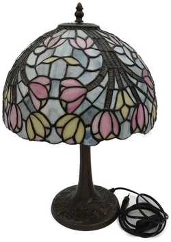 Tiffany Tischlampe mit Glasschirm  - Bild 5