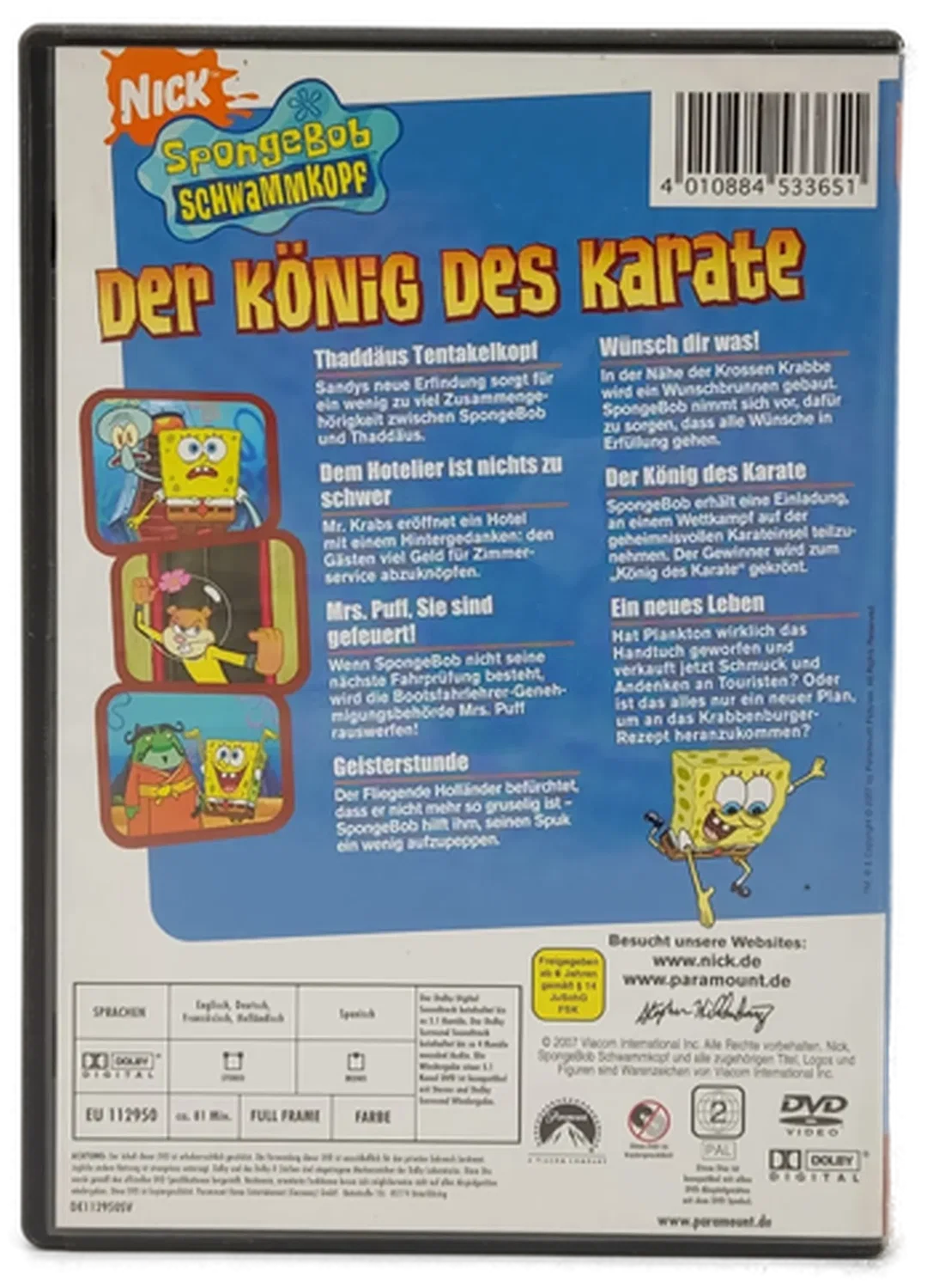 DVD Spongebob Schwammkopf "Der König des Karate" – Bild 2