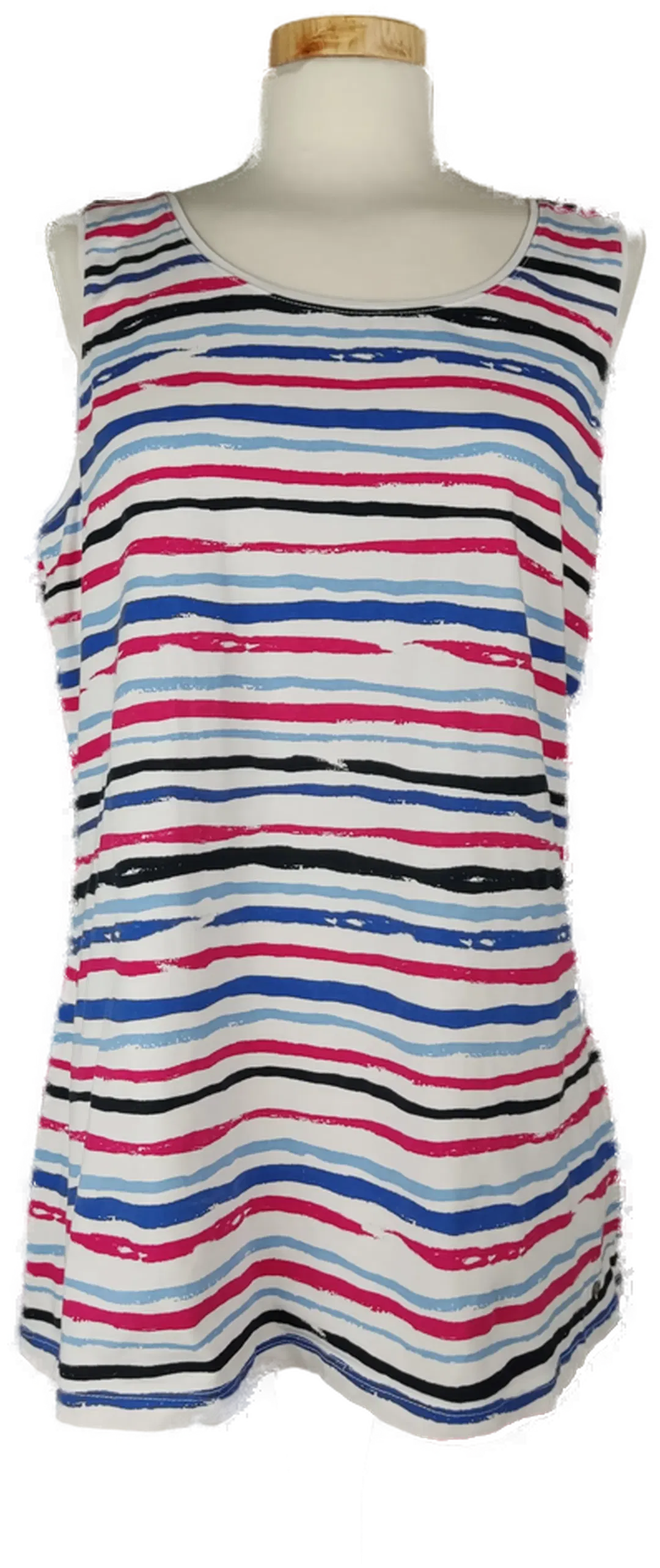 Gerry Weber Tanktop rot-blau-schwarz gestreift / Gr. 38/40 - Bild 1