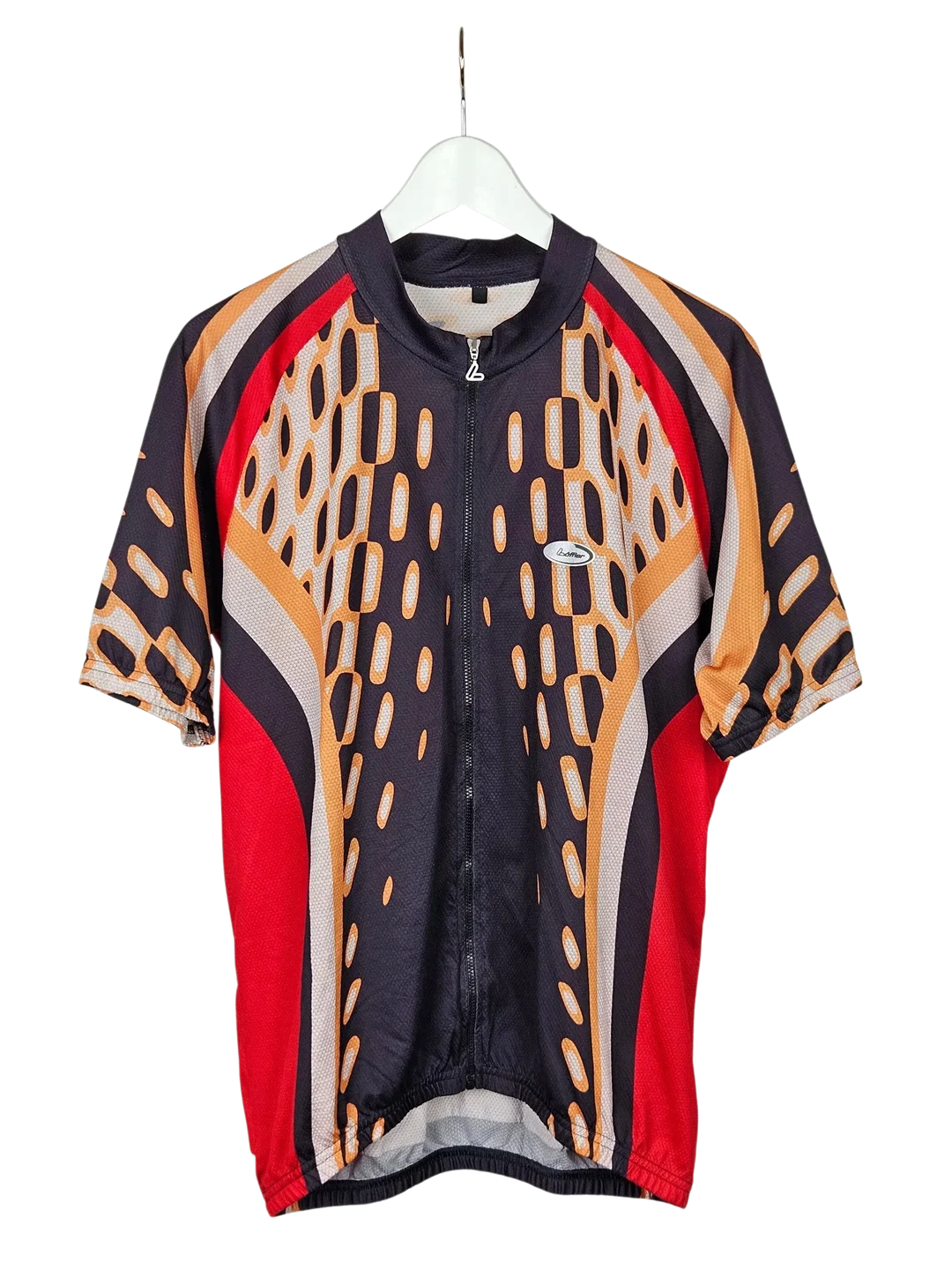 LÖFFLER Herren Rennrad Shirt, schwarz-rot-orange - Gr. L - Bild 4