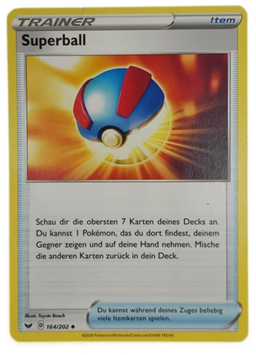  Pokémon Sammelkarte Superball Trainer - Bild 1