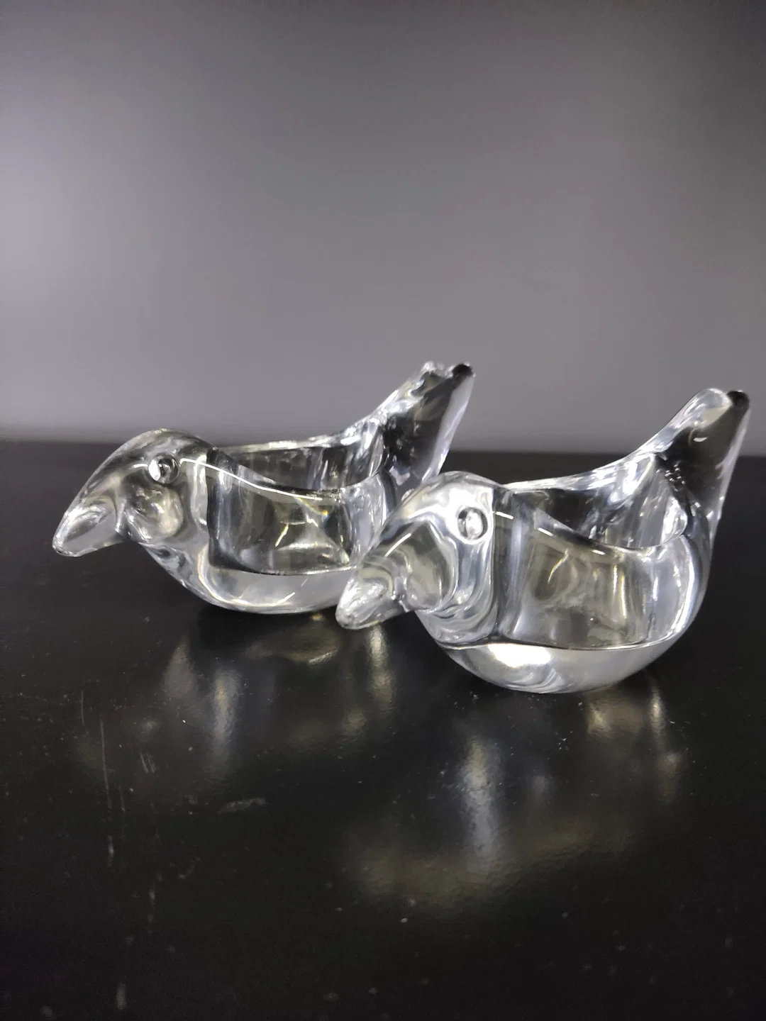 Vogel Kerzen-Teelichthalter aus Glas, 2er Set – Bild 2