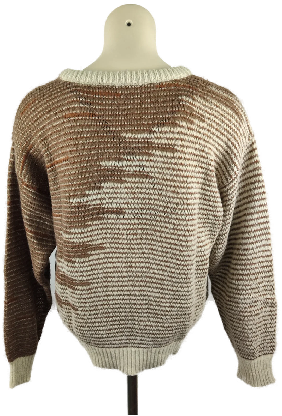 Damenpullover Größe 40 in Beige-Braun | Winterlicher Strick – Bild 3
