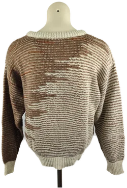 Damenpullover Größe 40 in Beige-Braun | Winterlicher Strick – Vorschau 3
