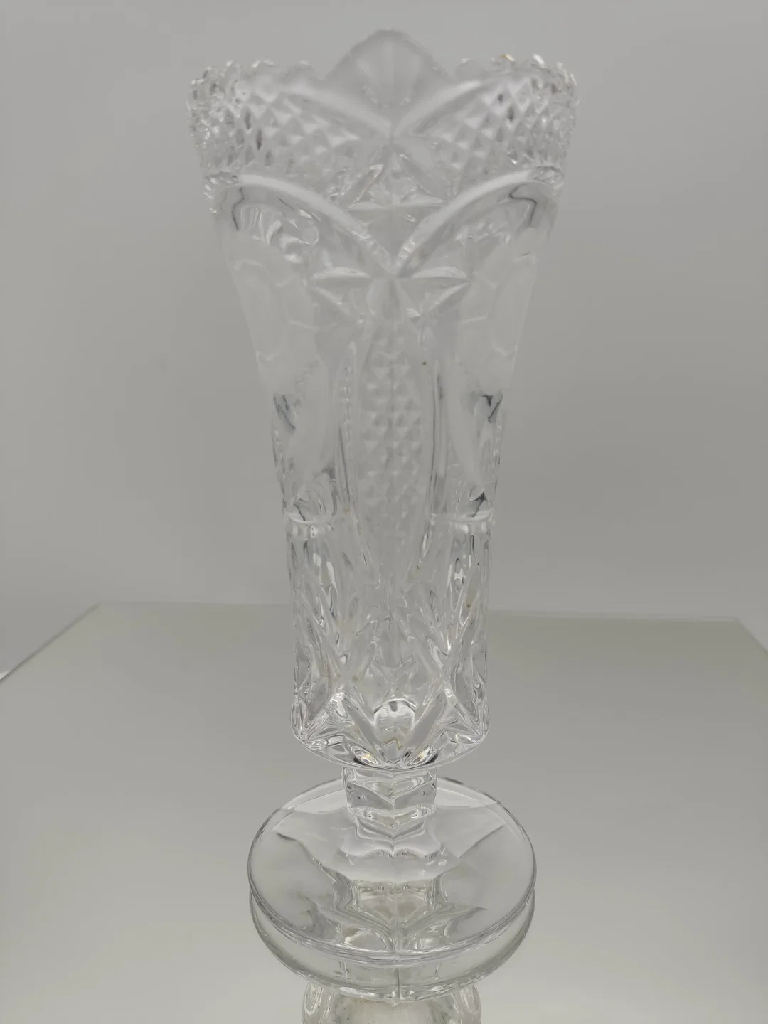 Bleikristall Vase  mit Blumenmotiv | Von Anna Hütte  - Bild 1