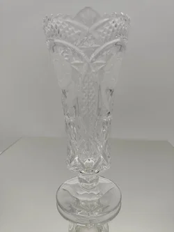 Bleikristall Vase  mit Blumenmotiv | Von Anna Hütte  - Bild 1