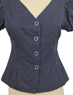 Lena Hoschek Damen Bluse, blau - Gr. S  - Bild 4