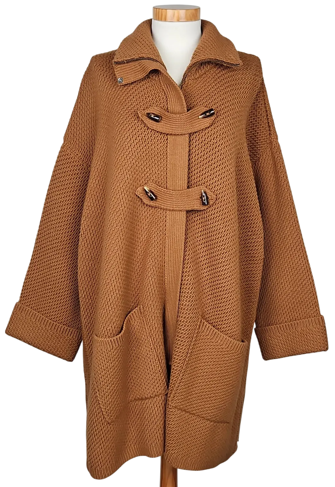 STEFANEL Damen Strickmantel, braun - Gr. S  - Bild 4