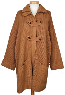 STEFANEL Damen Strickmantel, braun - Gr. S  - Bild 1