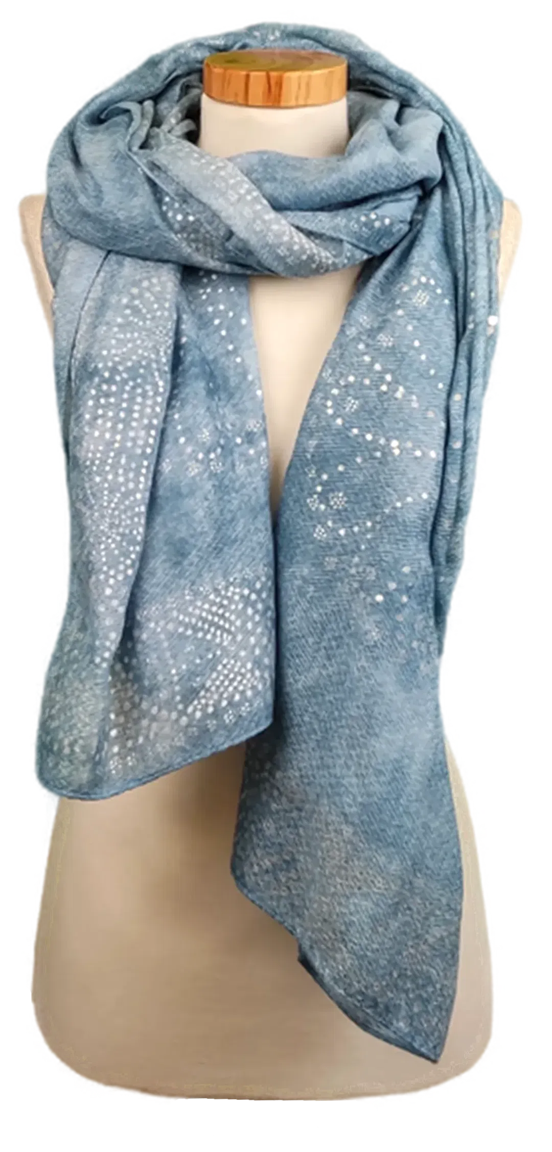 Desigual Damen Tuch hellblau mit silbernen Akzenten - Bild 1