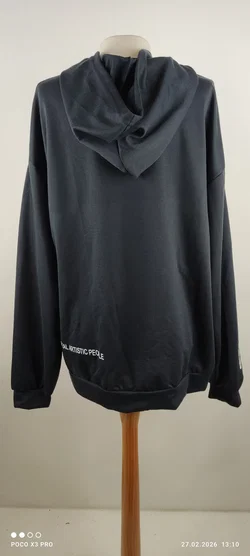 RAP Kapuzenpullover Damen Schwarz Strasssteine | Casual-Chic - Bild 3