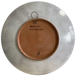 Wunderschöner Keramikteller Wandteller Gmunden Handarbeit (42,7 cm Durchmesser) limitierte Auflage - Bild 2