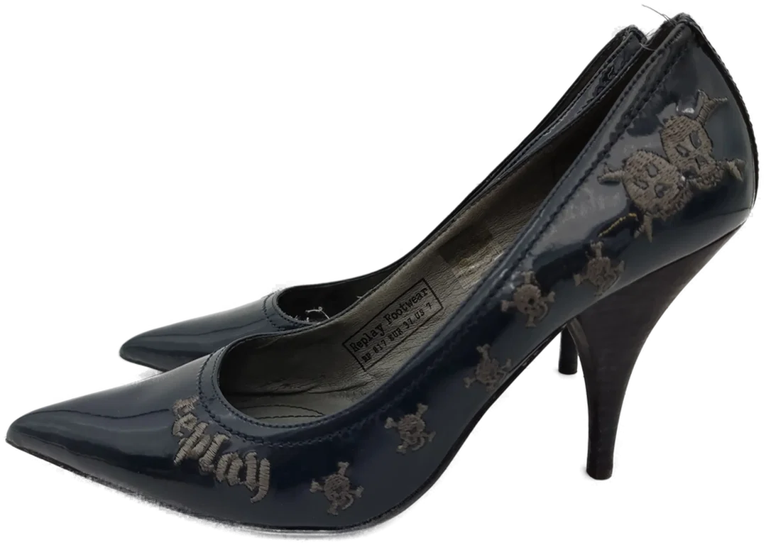 Replay Damen Pumps dunkelblau Gr. 37 – Bild 4