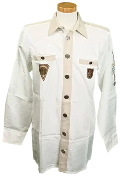C&A Landhaus Naturally Herrenhemd beige/weiß Gr. S – Vorschau 1