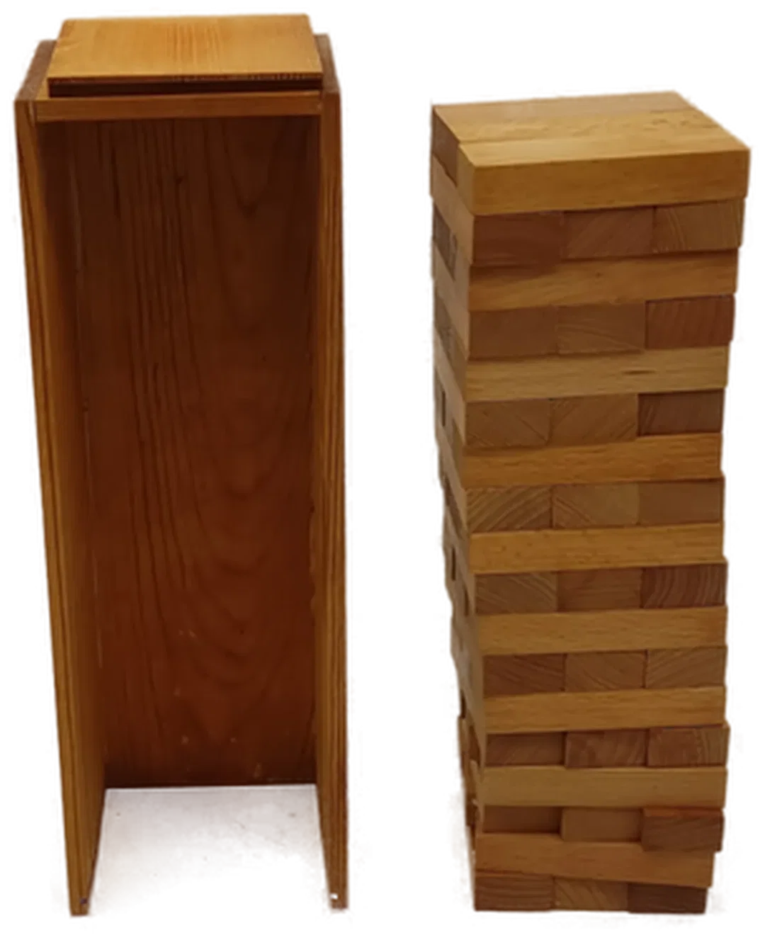 Janga/Goki Geschicklichkeitsspiel Wackelturm in Holz Box / Holzspielzeug – Bild 2