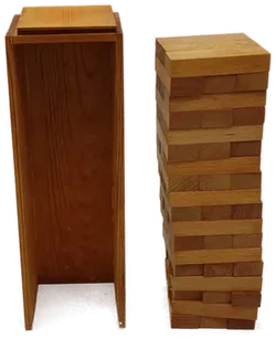 Janga/Goki Geschicklichkeitsspiel Wackelturm in Holz Box / Holzspielzeug - Bild 2