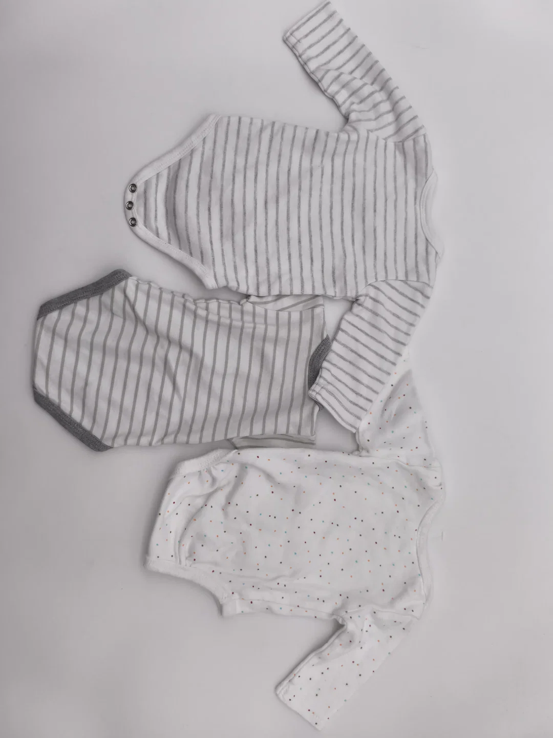 3er Set Baby-Body, Langarm, Gr. 50/56 – Bild 2