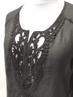 MY OWN DamenBluse, transparent mit Spitze, Gr. 38 – Vorschau 3