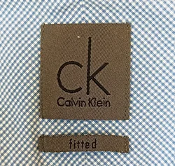 Calvin Klein Herren Hemd blau/weiß kariert Gr. 41/16 - Bild 3