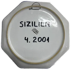 Sizilianischer 8eckiger Wandteller von 2001 - Hochwertige Dekoration - Bild 2