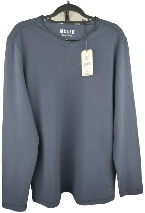 Mustang Herren Shirt Langarm blau - L/50 - Bild 4
