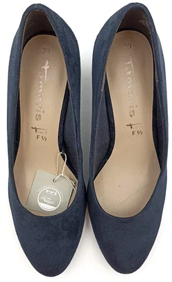 Tamaris Damen Wildlederpumps dunkelblau F 1/2 - Gr. 39 - Bild 6