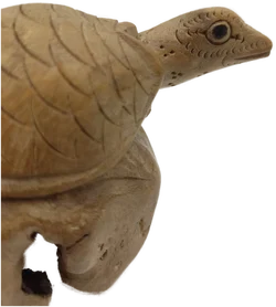 Schildkrötenfigur aus Wurzelholz | Handgeschnizte Glücksbringer - Bild 7